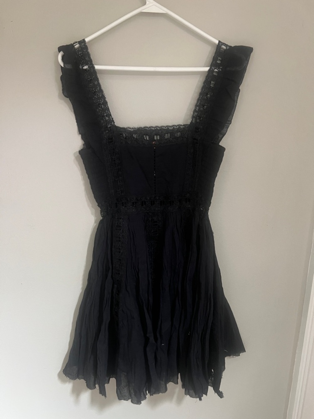 Free People Verona Ruffled Sleeve Lace Dress - Picture 7 of 9